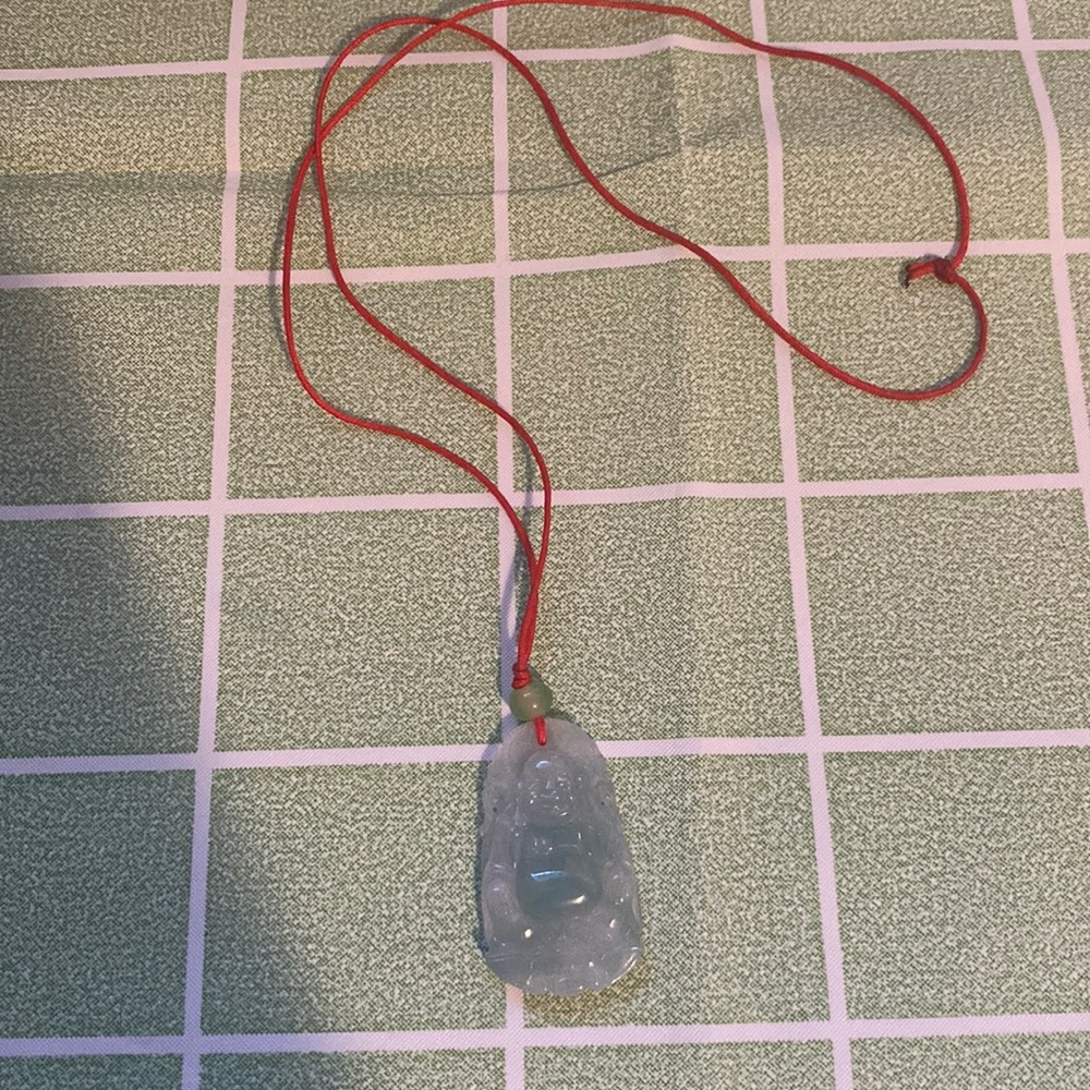 Jade buddha necklace
